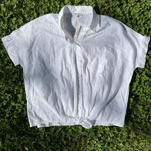 Madewell NWT Tie Front Blouse